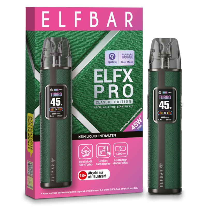 Elfbar Elfx Pro Kit Green E-Zigarette