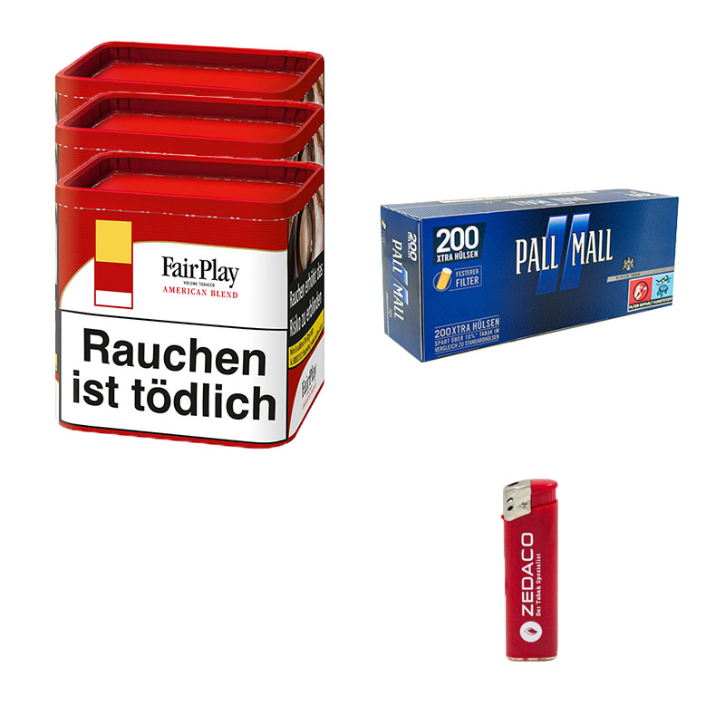 Fair Play Red Volumentabak Dose Aktion Small Pall Mall Blau