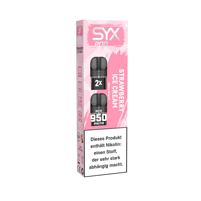 Syx Pod Strawberry ice Cream 20mg Prefilled Pods