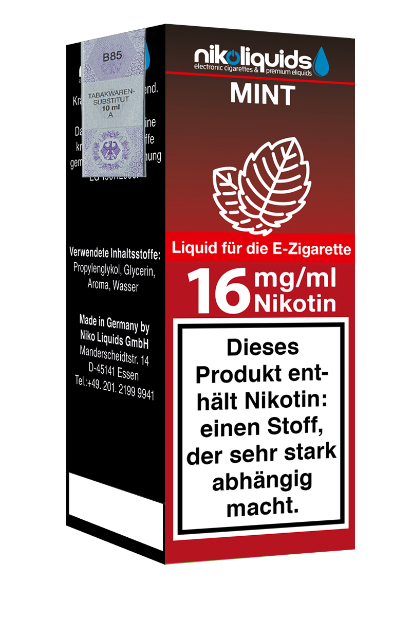 E-Liquid Nikoliquids Mint 16 mg 70 Pg 30 Vg