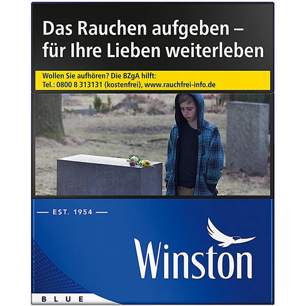 Winston Blue Original Pack Zigaretten Schachtel