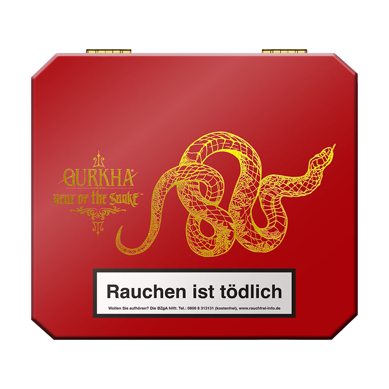Gurkha Limitadas Year of the Snake Red Oscar Toro Zigarren Kiste Closed