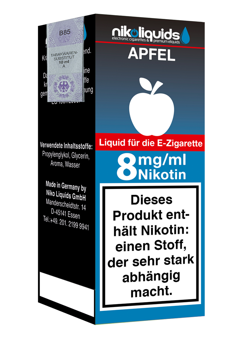 E-Liquid Nikoliquids Apfel 8 mg 70 Pg/30 Vg
