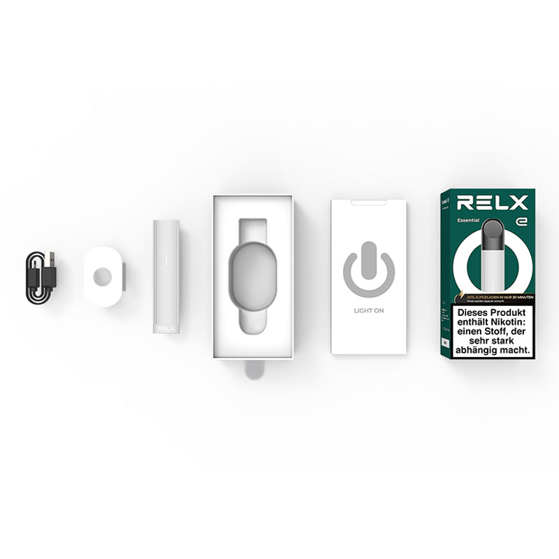 RELX Essential White E-Zigarette Lieferumfang