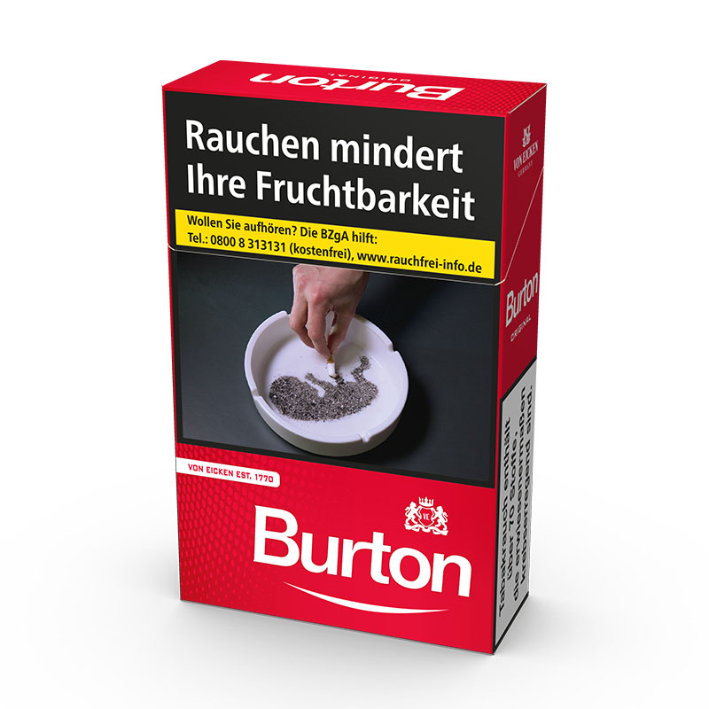 Burton Red Original Pack Zigaretten Packung