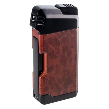 Passatore Henry Pfeifenfeuerzeug mit Pfeifenbesteck Braun marmoriert Schwarz