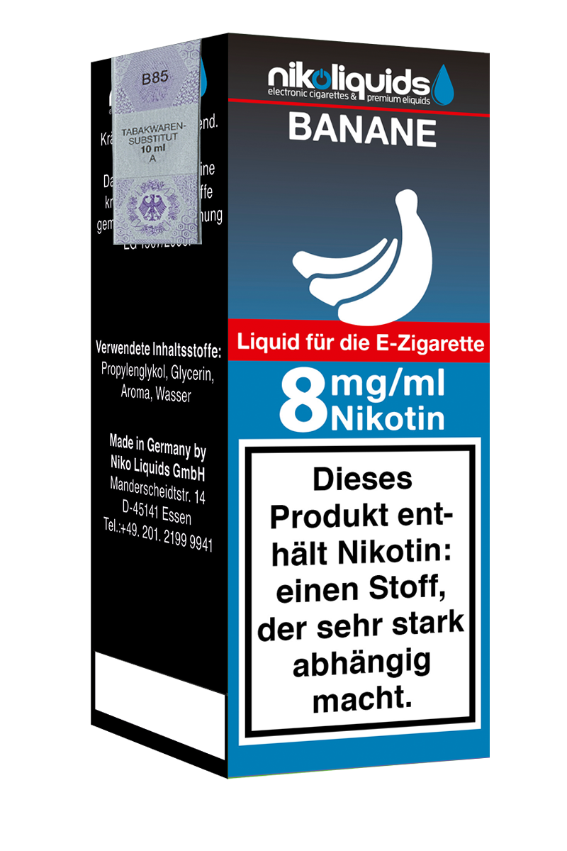 E-Liquid Nikoliquids Banane 8 mg 70 Pg 30 Vg