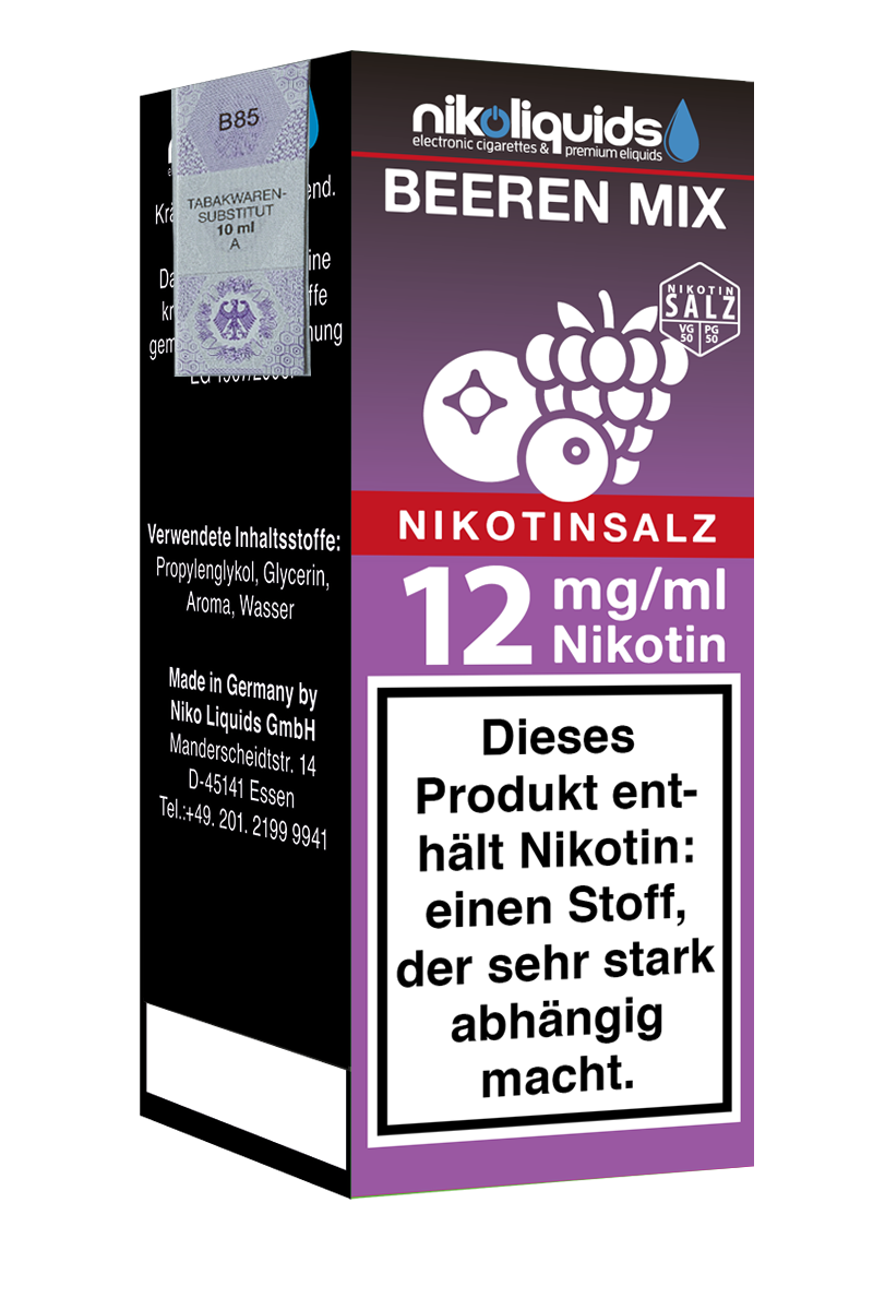 E-Liquid Nikotinsalz Nikoliquids Beeren Mix 12 mg