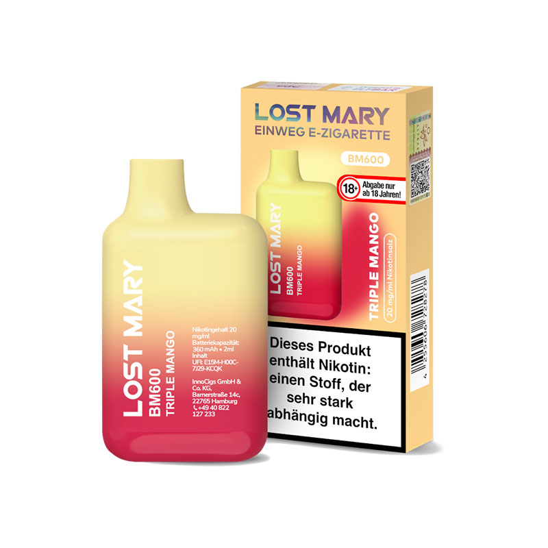 Lost Mary BM600 Einweg E-Zigarette Triple Mango 20mg