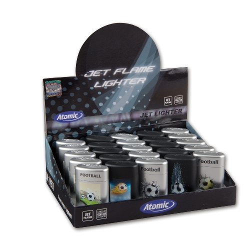 Feuerzeug Jet Fussball 3D farblich sortiert