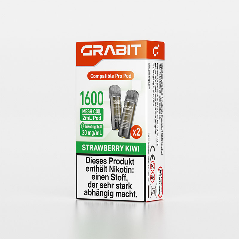 Grabit Pro Strawberry Kiwi 20mg Prefilled Pods