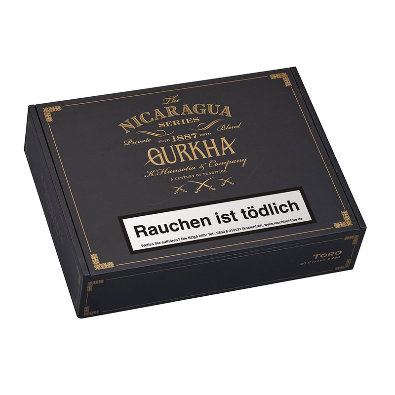 Gurkha Nicaragua Series Toro Zigarren Kiste Closed