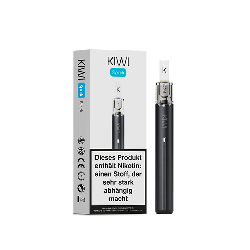KIWI Spark Kit E-Zigarette Schwarz mit Packung