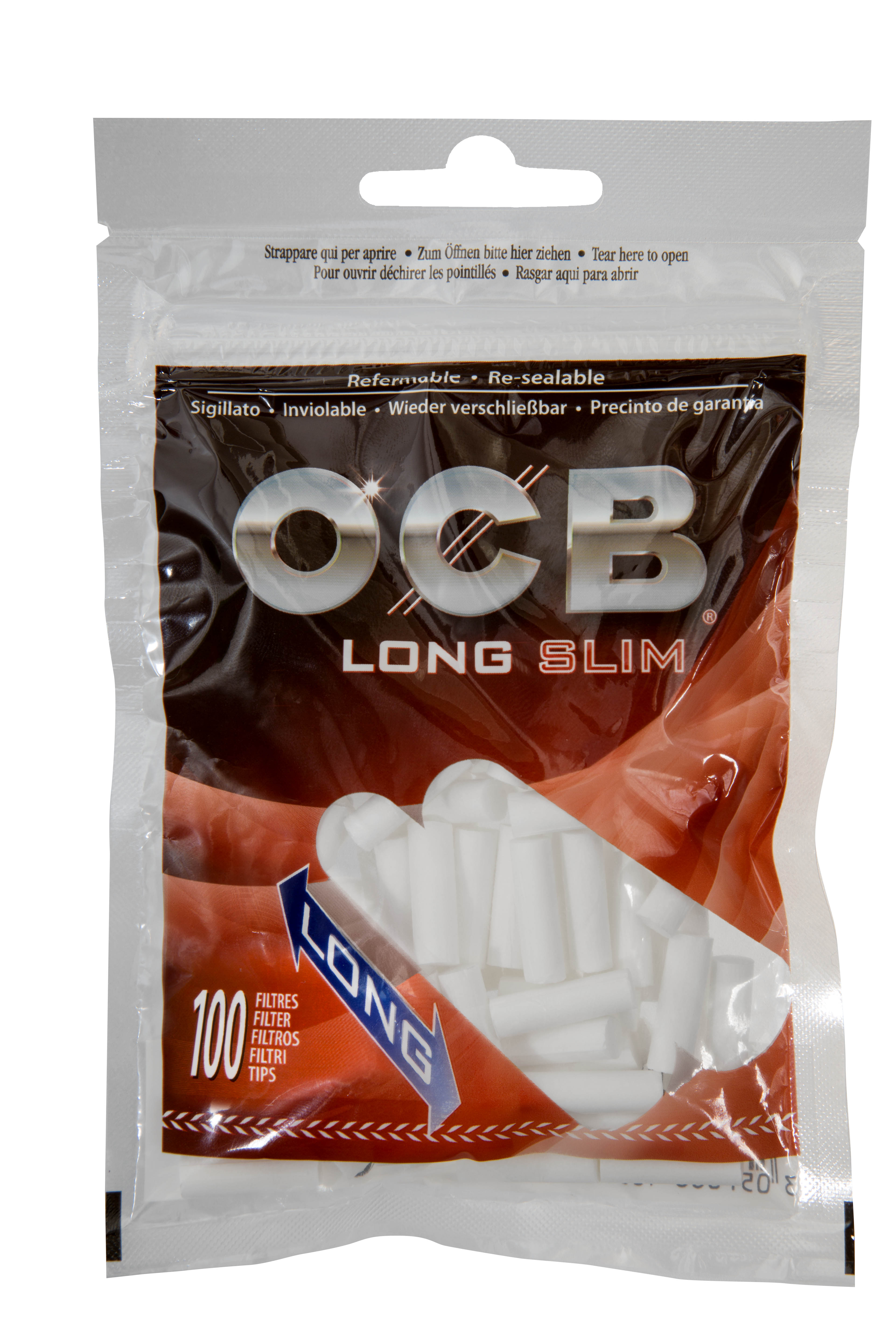 OCB Long Slim Filter 100 Stück Beutel