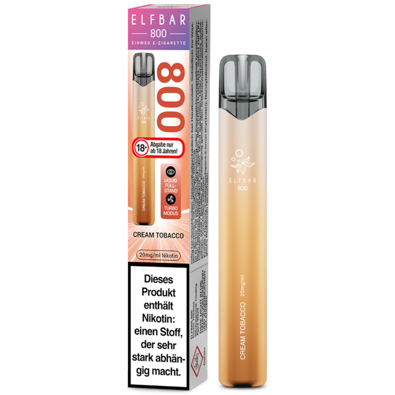 Elfbar 800 Cream Tobacco 20mg Einweg E-Zigarette