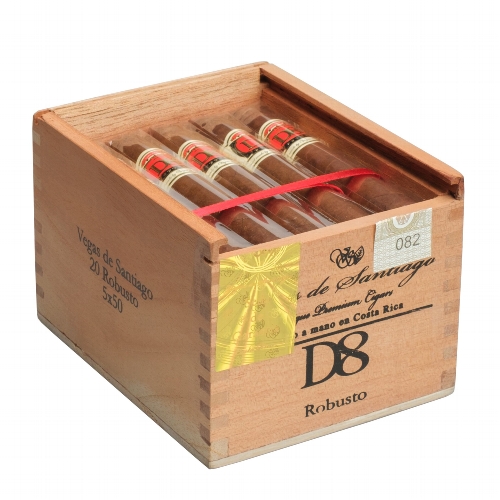 Vegas De Santiago D8 Classico Robusto Zigarren Kiste offen