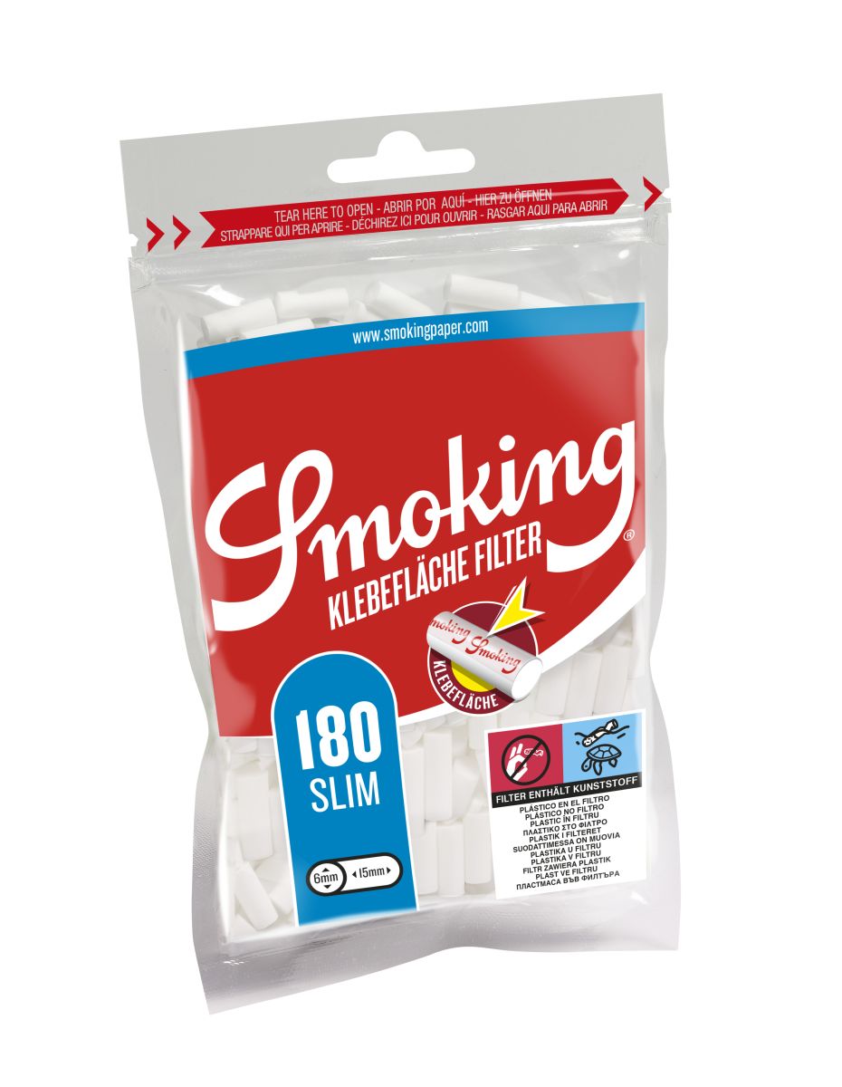 Smoking Classic Slim Filter Klebefläche 180er Packung