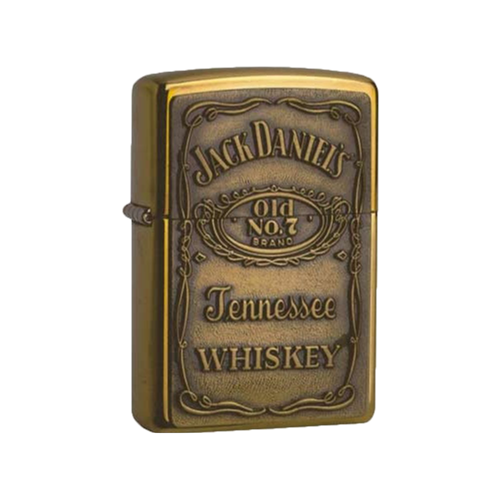 Zippo - messing poliert Jack Daniels Nr. 7 Emblem
