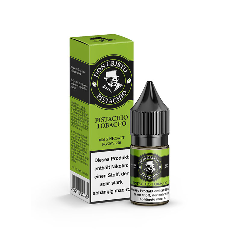 Don Cristo Pistachio Tobacco 10mg Nikotinsalz Liquid mit Packung
