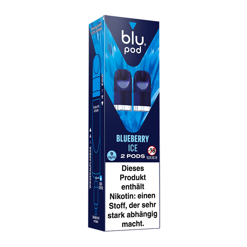 Blu Pod Blueberry Ice 9mg Prefilled Pods Packung