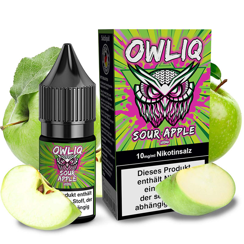 Owliq Sour Apple 10mg Nikotinsalz Liquid
