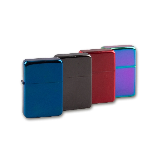 Benzinfeuerzeug Angel farblich sortiert