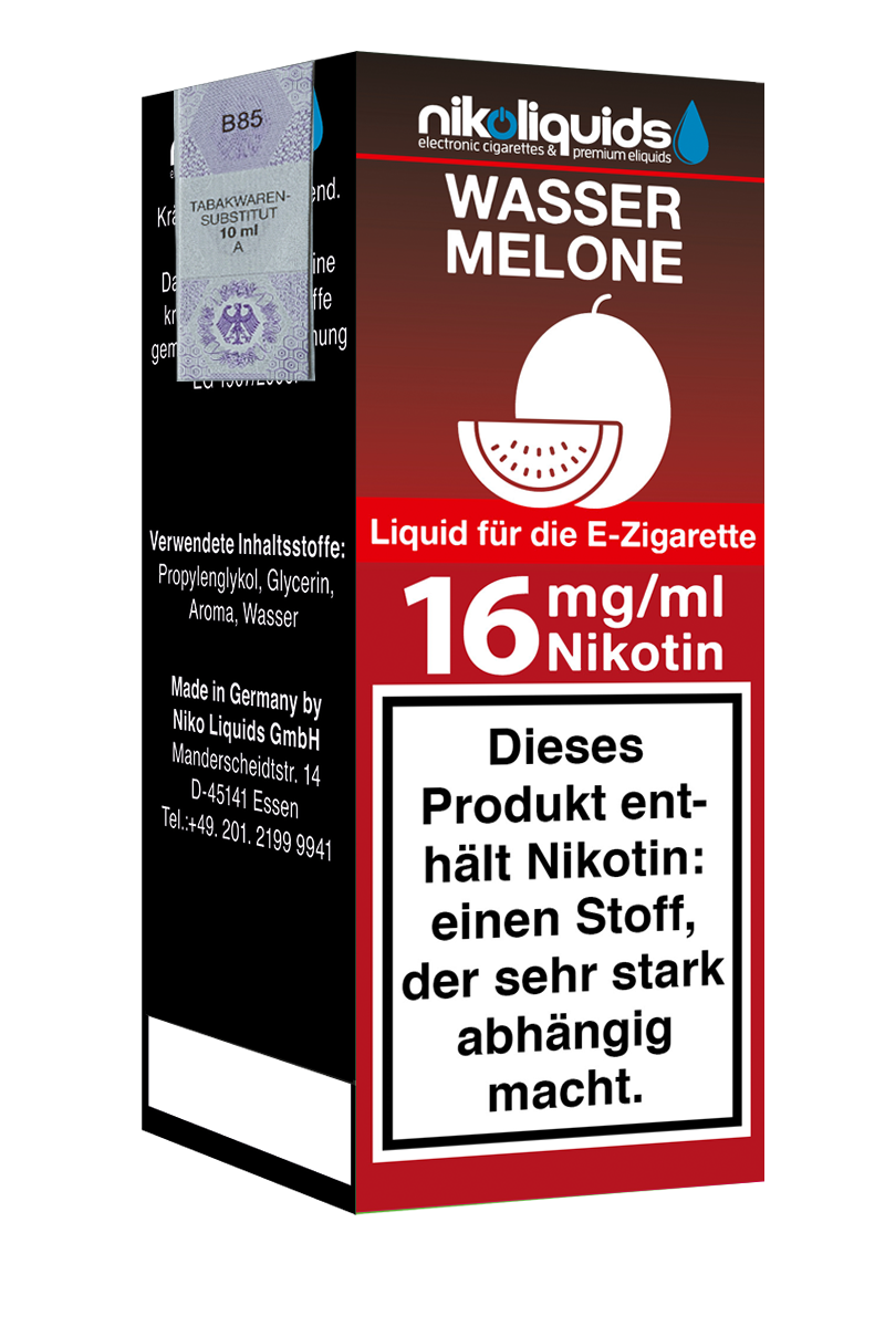 E-Liquid Nikoliquids Wassermelone 16 mg 70 Pg 30 Vg
