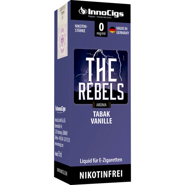E-Liquid Innocigs The Rebels Tabak Vanille Aroma 0 mg