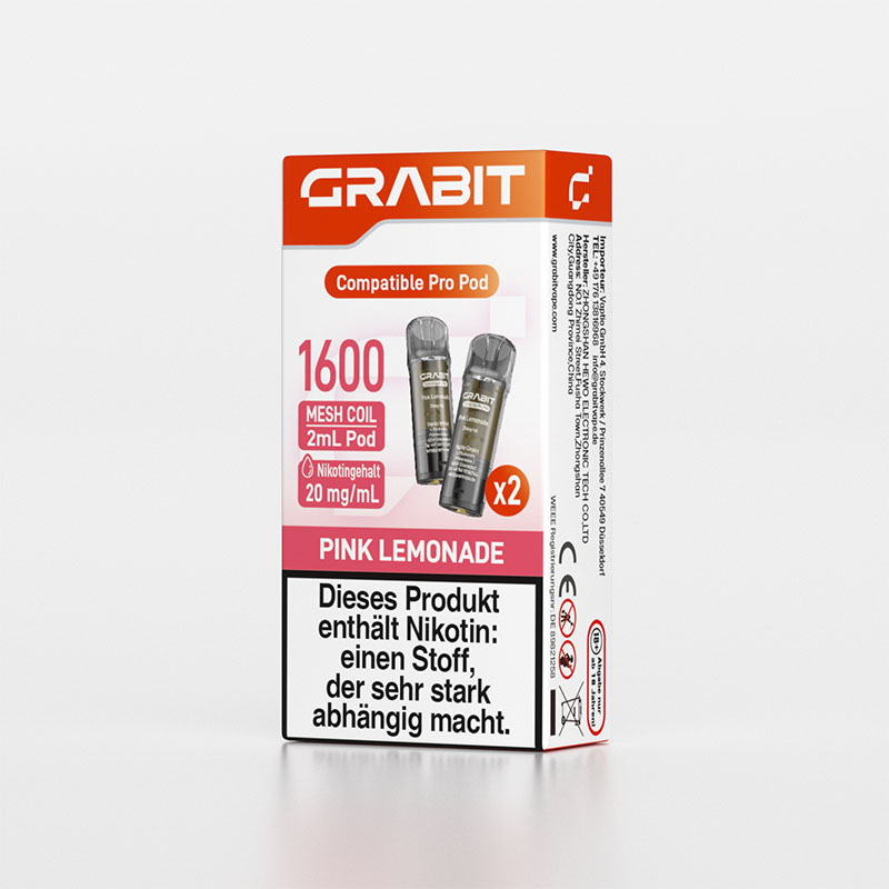 Grabit Pro Pink Lemonade 20mg Prefilled Pods