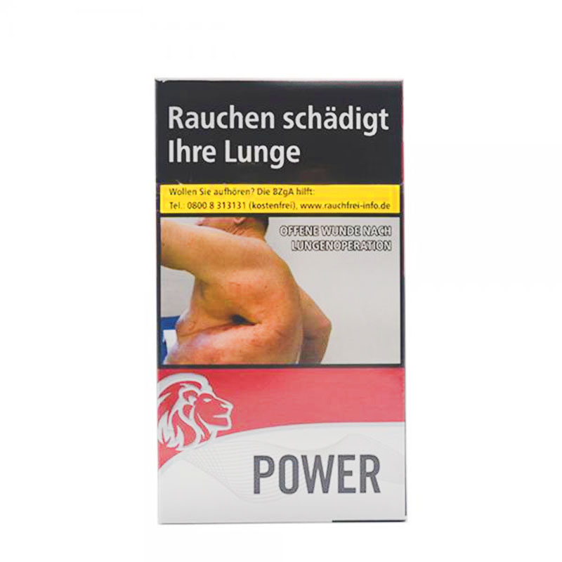 Power Red Long Zigaretten Schachtel