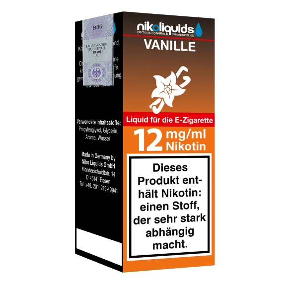 Nikoliquids Vanille 12 mg Liquid Flasche