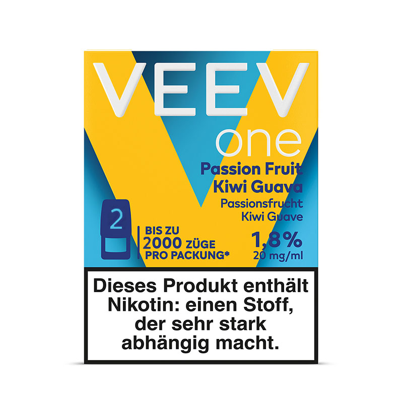 Veev One Passionfruit Kiwi Guava 20mg Prefilled Pods Packung Front