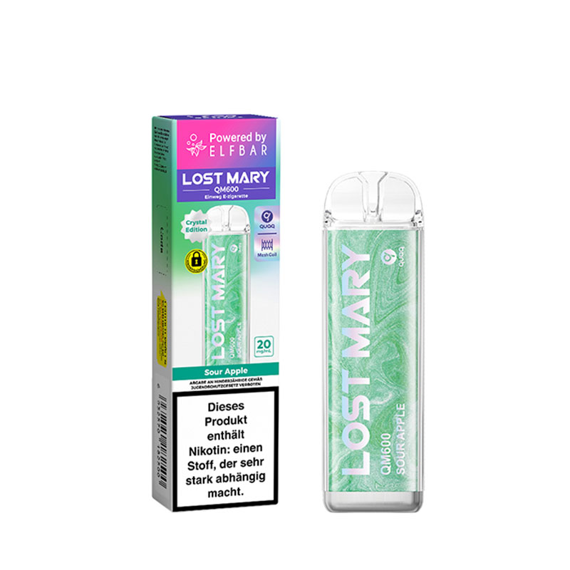 Lost Mary QM600 Sour Apple 20mg Einweg E-Zigarette