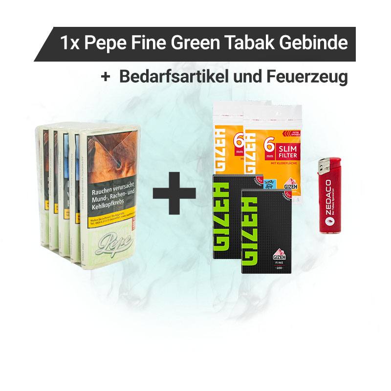 Pepe Fine Green Tabak Pouch Bundle Angebot