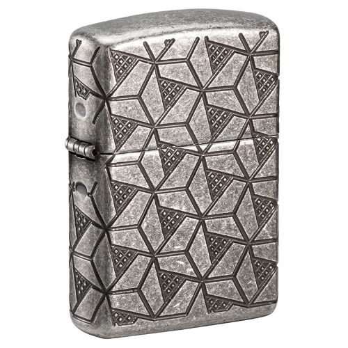 Zippo Street Chrom Geometric Pattern Design