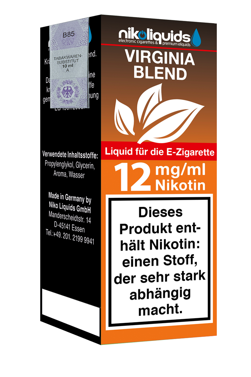 E-Liquid Nikoliquids Virginia Blend 12 mg 70 Pg/30 Vg