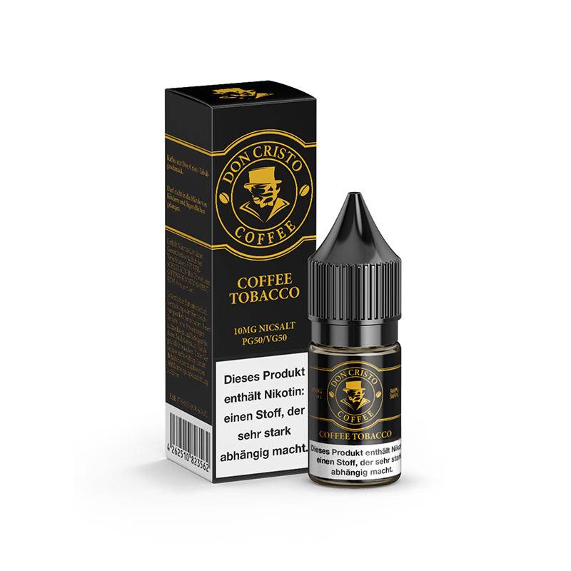 Don Cristo Coffee Tobacco 10mg Nikotinsalz Liquid mit Packung