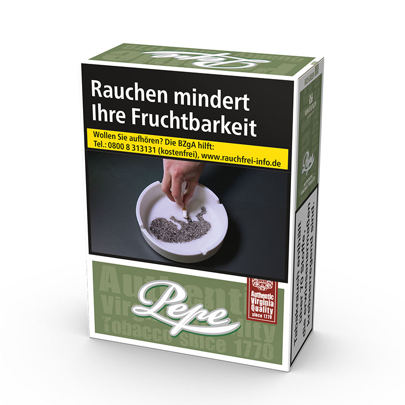 Pepe Rich Green Maxi Zigaretten Schachtel