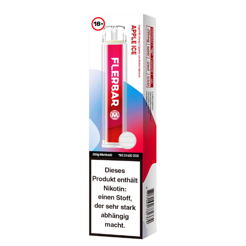 Flerbar Apple Ice 20mg Einweg E-Zigarette