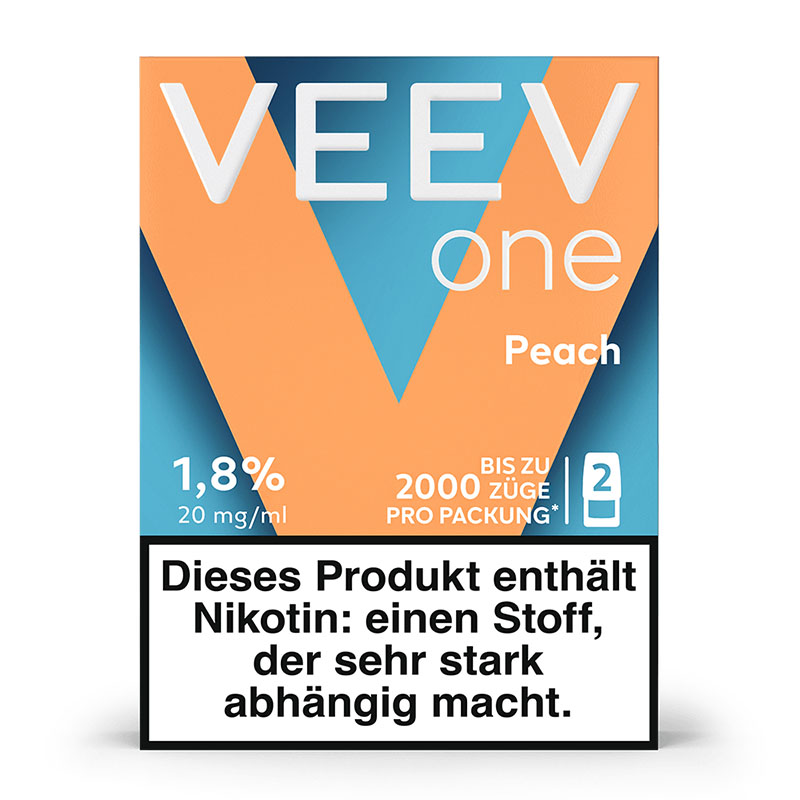 Veev One Peach 20mg Prefilled Pods Packung Front