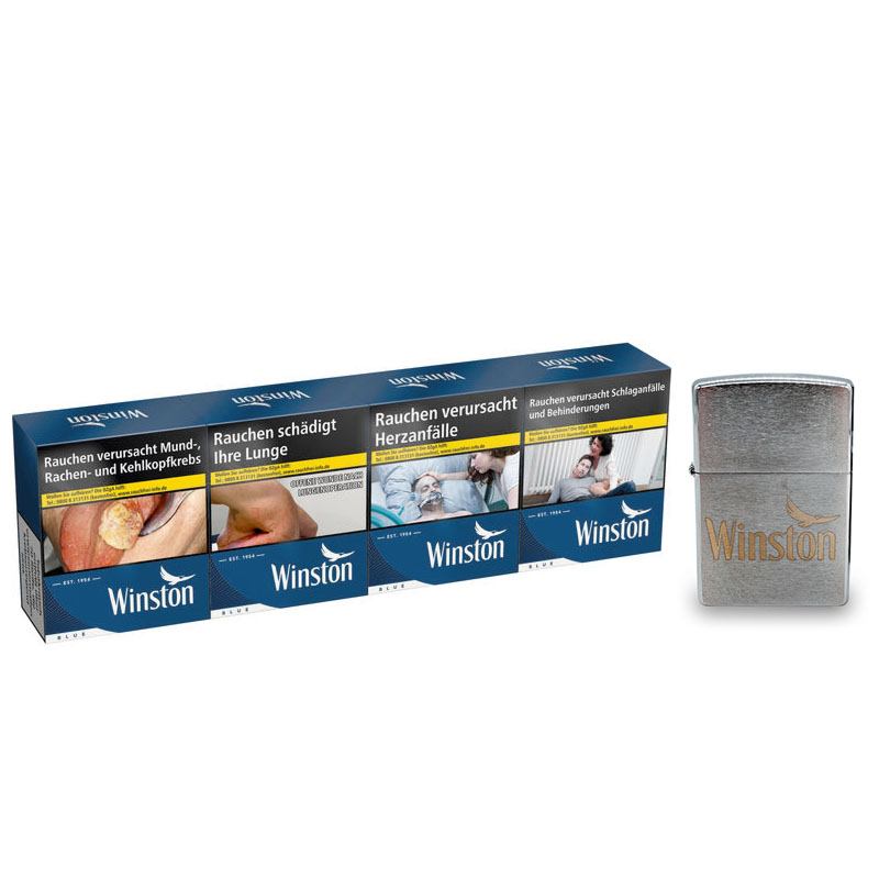 Winston Blue 5XL Zigaretten Stange mit Zippo
