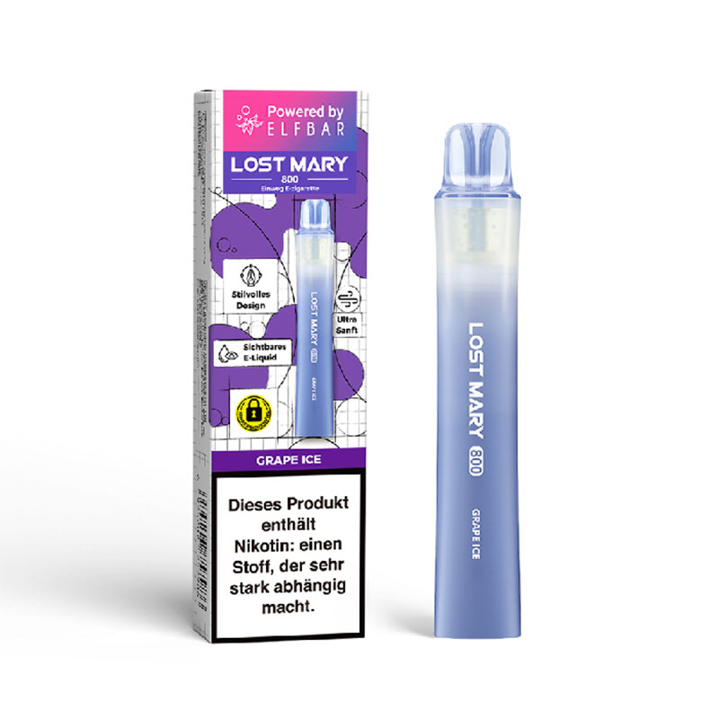 Lost Mary 800 Grape Ice 20mg Einweg E-Zigarette