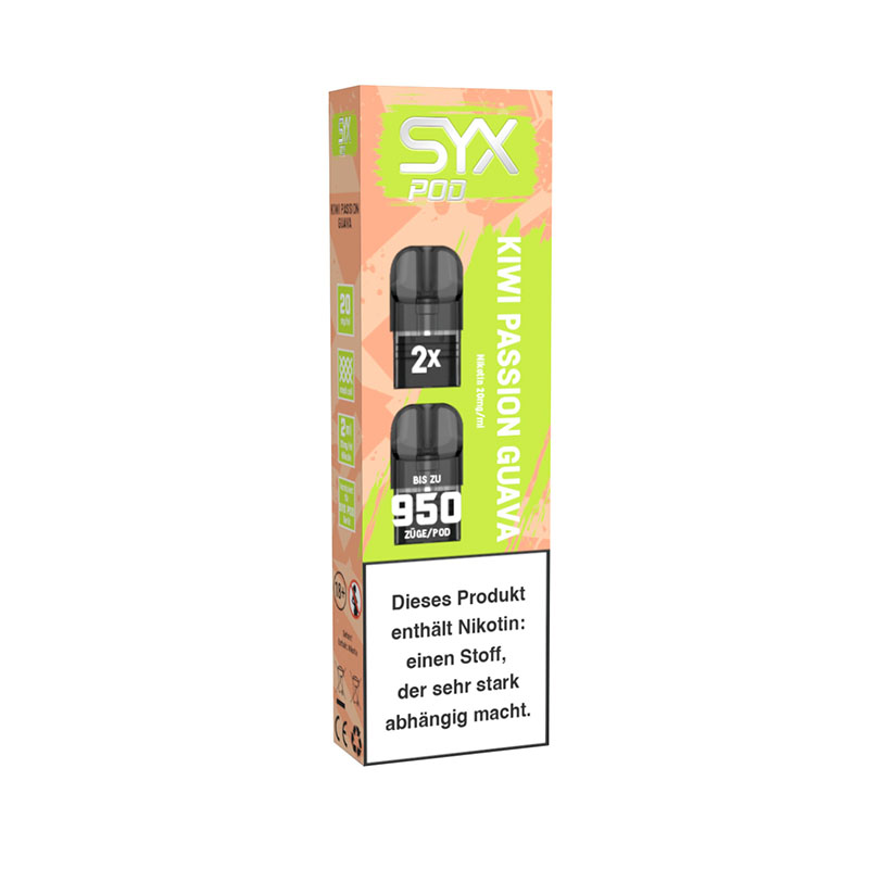 Syx Pod Kiwi Passion Guava 20mg Prefilled Pods