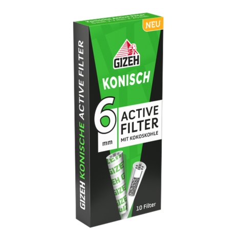 Gizeh Aktiv Filter konisch 6-7 mm Packung