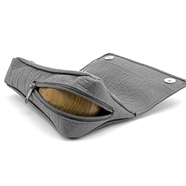 White Elephant Loxo Leder Grau 1er Pfeifentasche offen