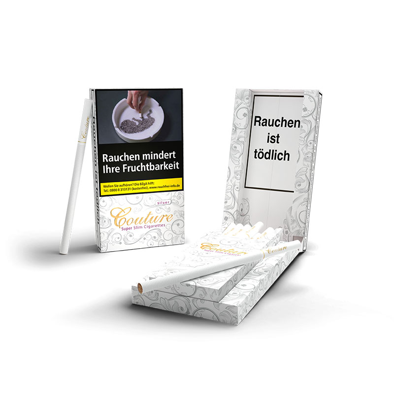 Couture Silver Zigaretten Schachtel