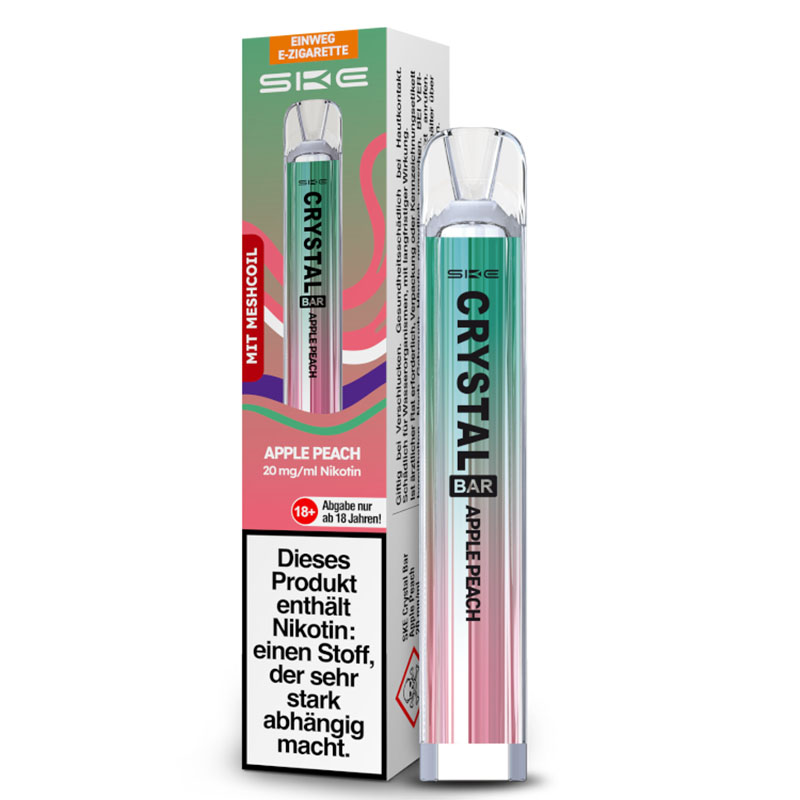 SKE Crystal Bar Apple Peach 20mg Einweg E-Zigarette