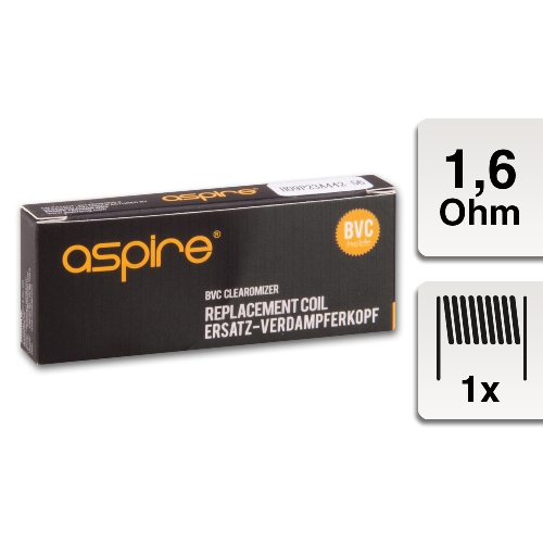 E-Clearomizercoil ASPIRE BVC 1,6 Ohm