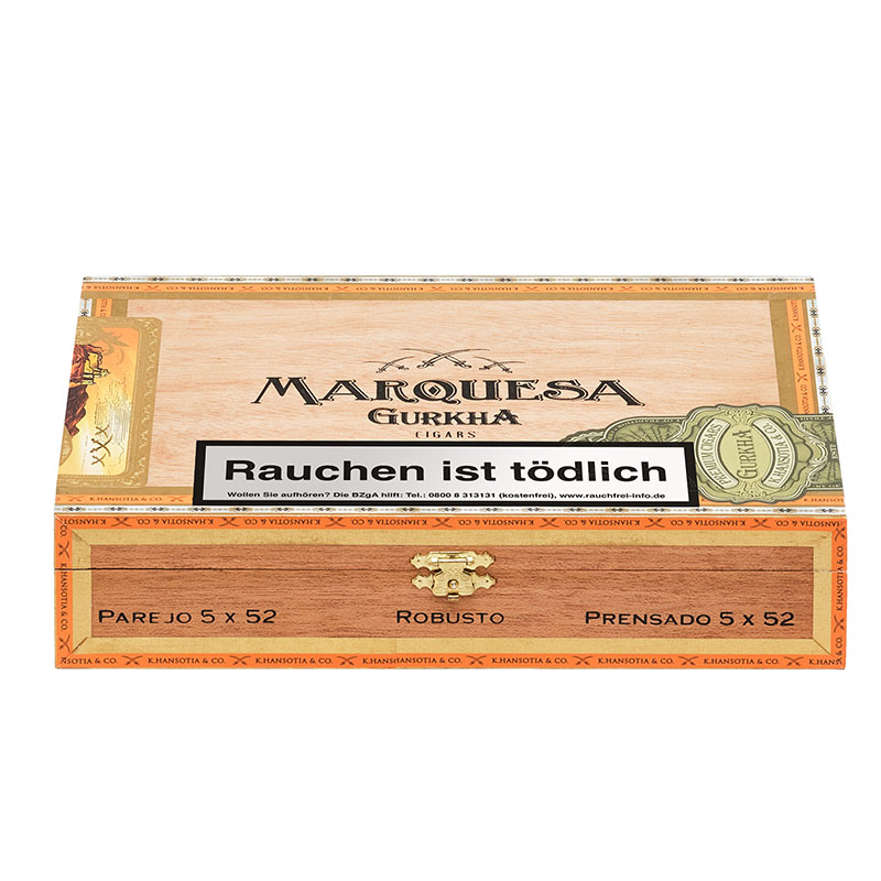 Gurkha Marquesa Robusto Zigarren Kiste Closed