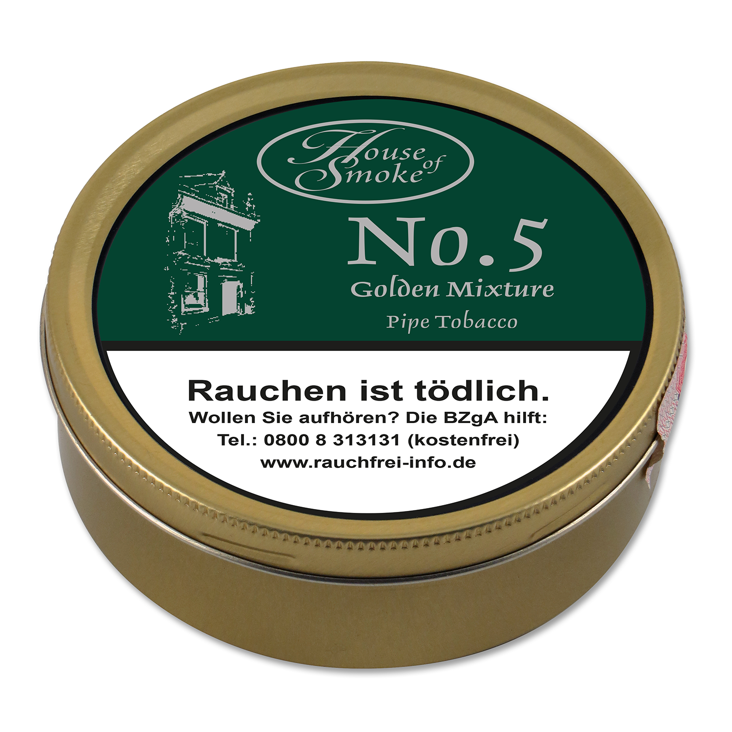 House of Smoke No 5 Golden Mixture Pfeifentabak Dose Small